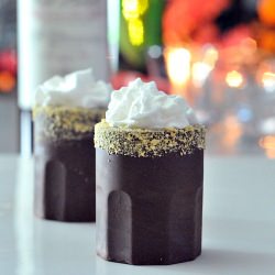 S’mores Shots in Chocolate Glasses