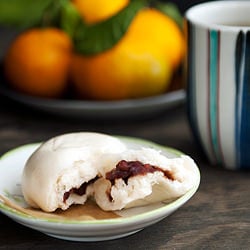 Chinese Sweet Red Bean Steamed Buns