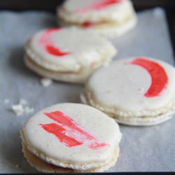 Strawberry and Vanilla Macarons