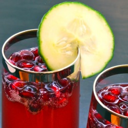 Pom-Cucumber Champagne Cocktails