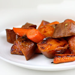 Roasted Yams and Carrots