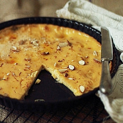 Saffron and Almond Custard