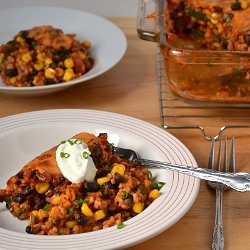 Rice and Bean Taco Bake