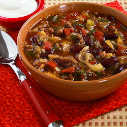 Spicy Ground Beef and Cabbage Soup