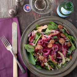 Arugula Apple Beet Pecan Salad