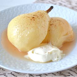 Chai Spiced Poached Pears