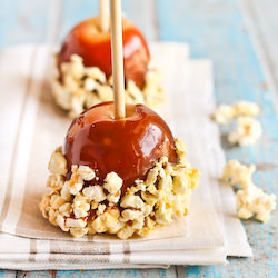 Popcorn Salted Caramel Apples