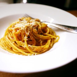Bucatini with Chicken Ragu