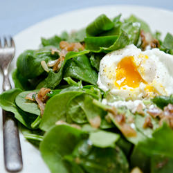 Spinach with Warm Dijon and Egg