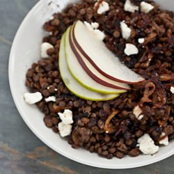 Warm Green Lentil Salad