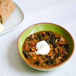 Kale, Seitan and Bean Soup