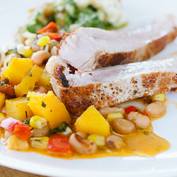 Pork Loin Over Picadillo