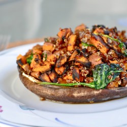 Quinoa& Sweet Potato Stuffed Shroom