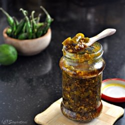 Instant Green Chili Pickle