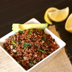 Red Quinoa and Black Rice Salad