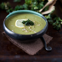 Celeriac and Spinach Soup
