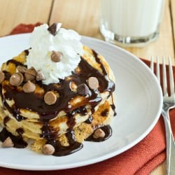 PB Chocolate Chips Pancakes