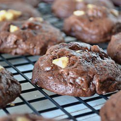 Triple Chocolate Walnut Cookies