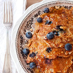 Oatmeal-Blueberry Pancakes