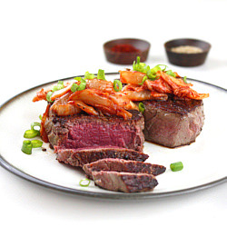 Filet Mignon with Sautéed Kimchi