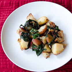 Rainbow Chard & Red Potato Hash