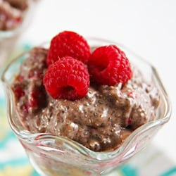 Chocolate Raspberry Chia Pudding