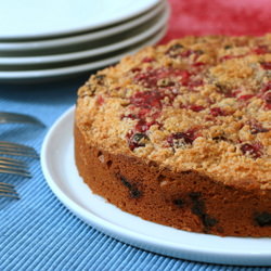 Cranberry Cake with Vanilla Crumb