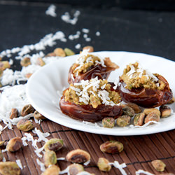 Pistachio-Coconut Stuffed Dates