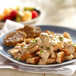 Sausage Gravy Over Toast