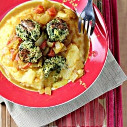 Zucchini Meatballs and Tomato Curry