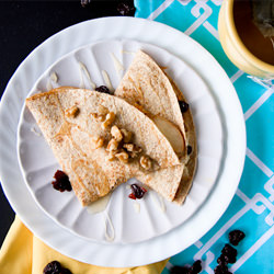 Pear and Cheddar Breakfast Quesadilla