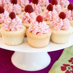 Raspberry Rosewater Cupcakes