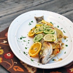 Triple Citrus Stuffed Fish