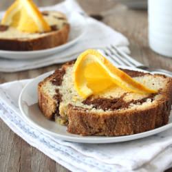 Orange Scented Marble Pound Cake