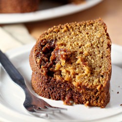Pumpkin Cake with Pecan Pie