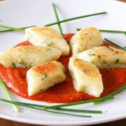 Chive Gnocchi & Tomato Coulis