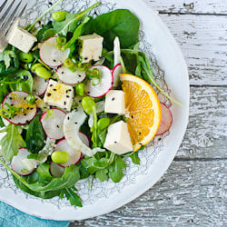 Tofu Salad and Orange Dressing