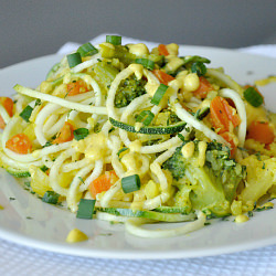 Creamy Curry Zucchini Pasta