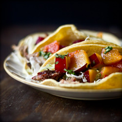 Smoked Pork Tacos with Salsa