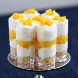 Yuzu Mango Coconut Cake Shots