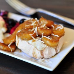 Caramel Bourbon Bananas with Coconut