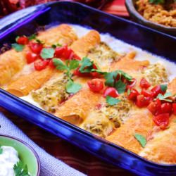 Creamy Work Week Chicken Enchiladas