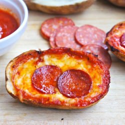Baked Potato Skins – Pepperoni Pizza