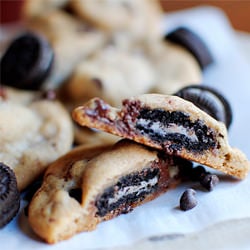 Mini Oreo Stuffed Cookies