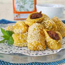 Sweet Potato and Red Bean Mochi