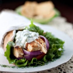 Greek Chicken Flatbreads