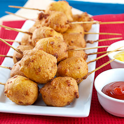 Mini-Cheddar Corn Dogs
