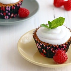 Peach Cupcakes w/ Coconut Frosting