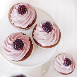 Chocolate Blackberry Cupcakes