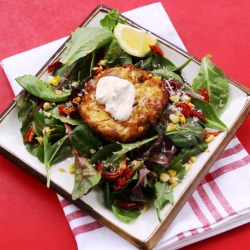 Roasted Corn Crab Cakes with Chili